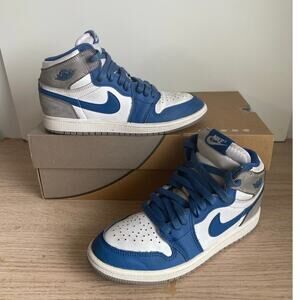 Nike Air Jordan 1 Retro High OG True Blue White Grey - Size 3 Y